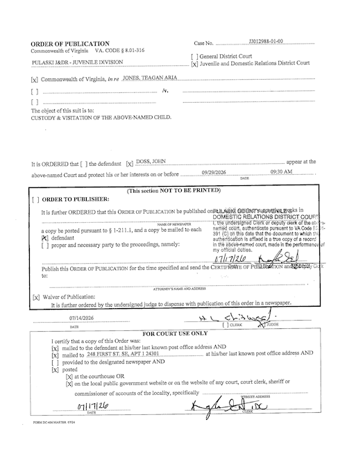 Order of Publication